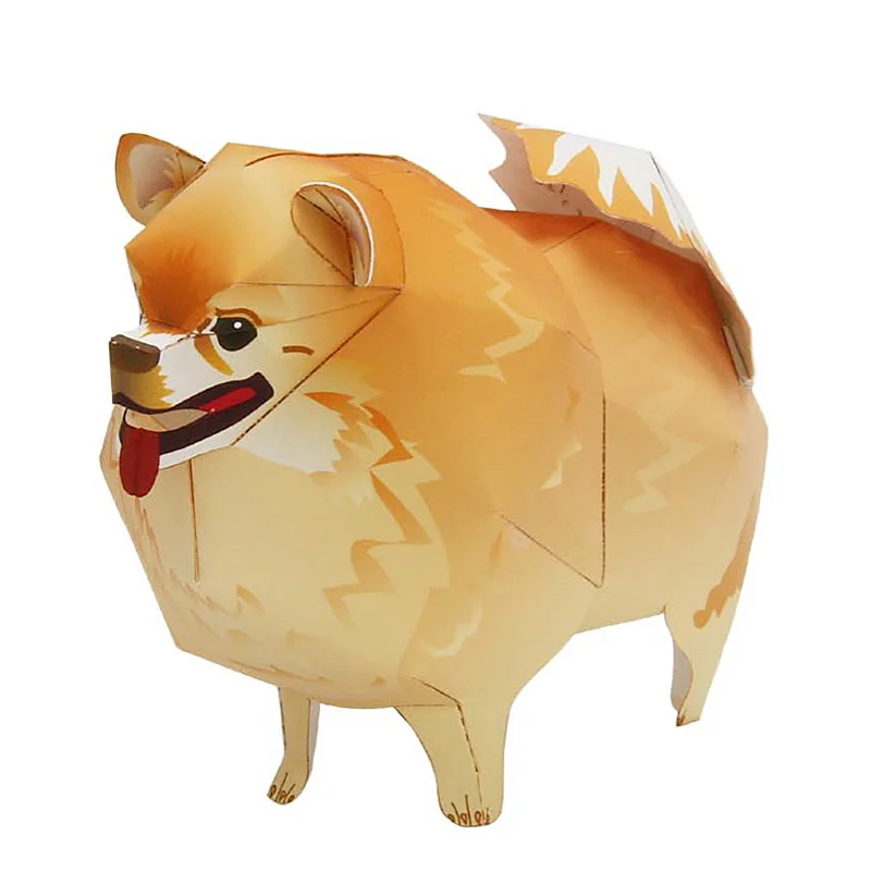 Art And Craft Nature - Perro Pomerania plegable Origami Art Mini