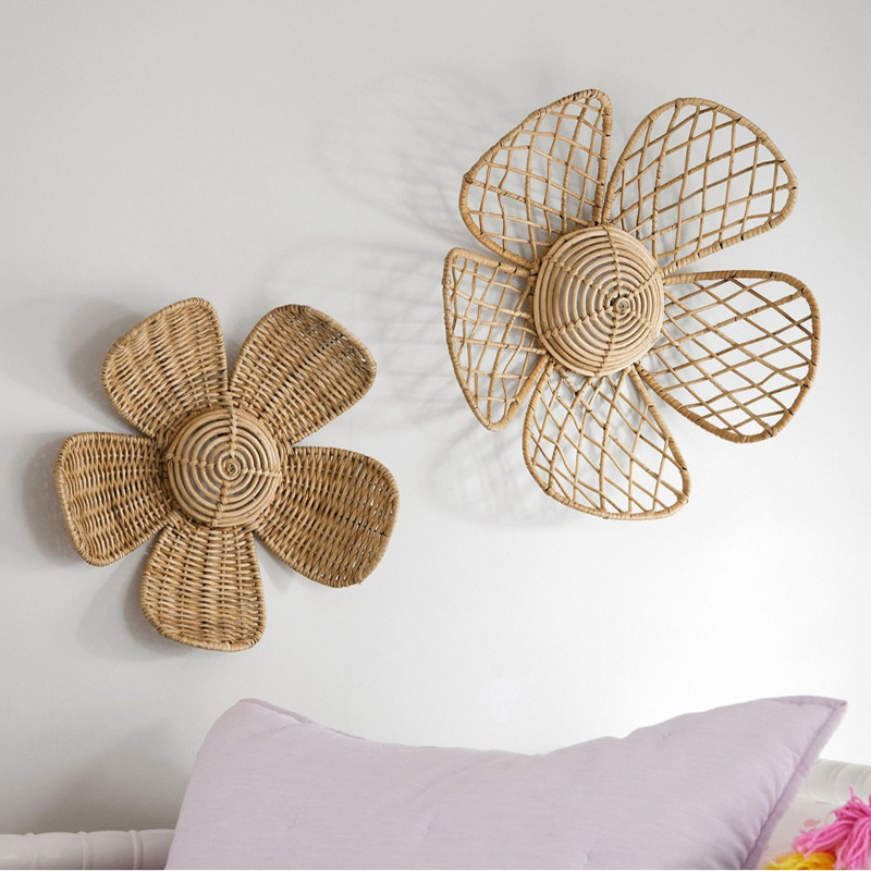 Art And Craft Photos - Decoración de Pared de Mimbre Tejido