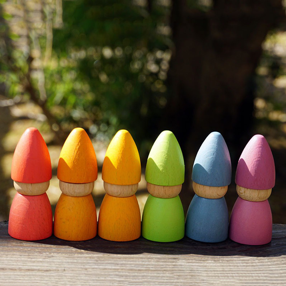 6 Piezas de Figuras de Madera  - Art Y Craft reseña y precio